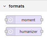 Node-RED Moment library nodes installed