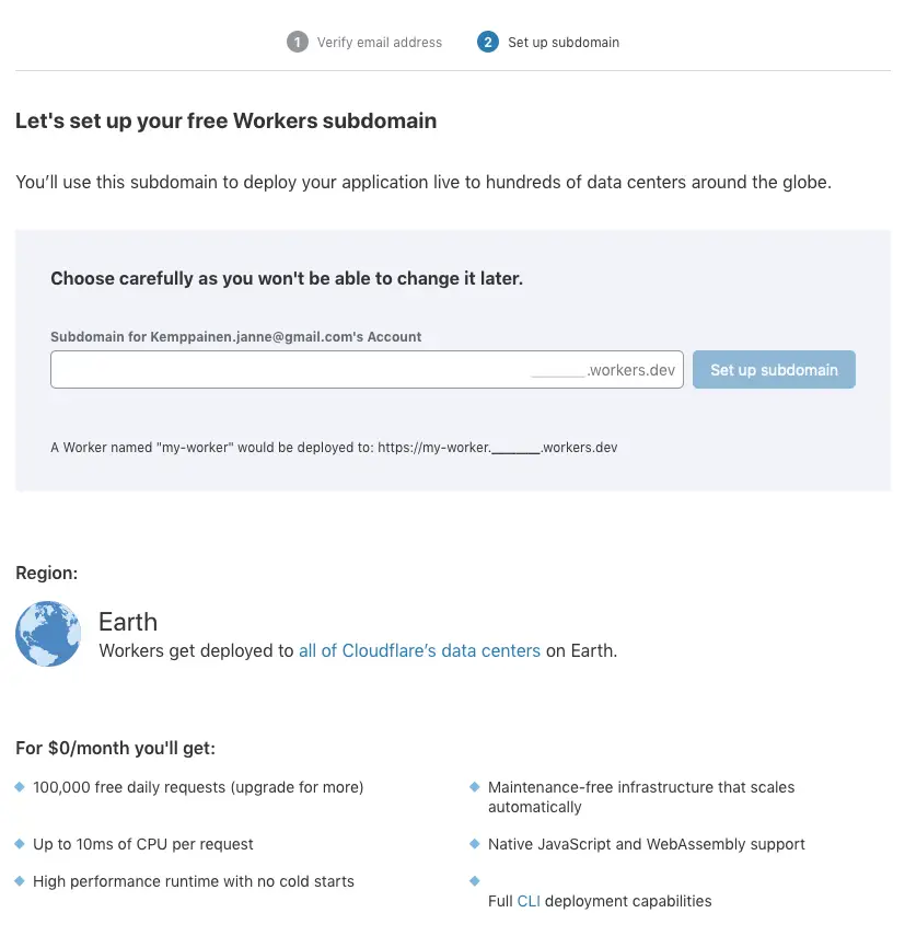 Configure your own subdomain