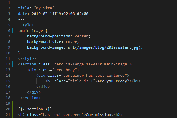 Hugo Single Page Templates | PäksTech