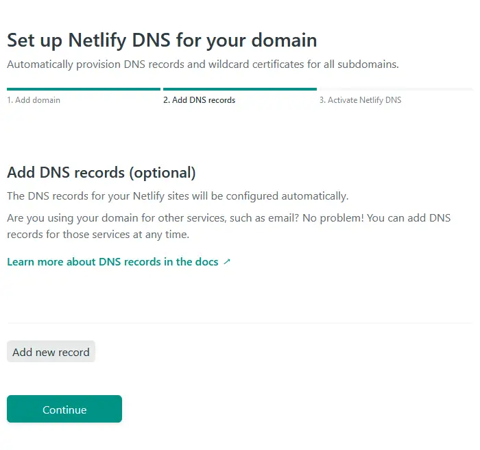 Netlify management interface