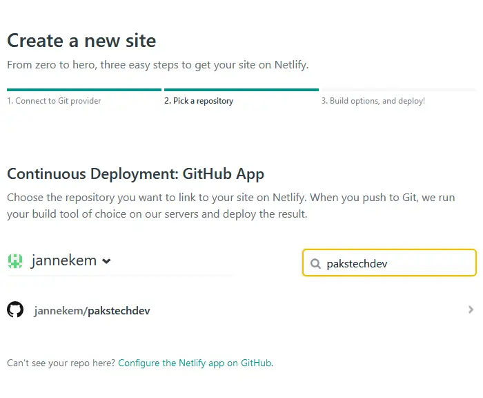 Netlify management interface