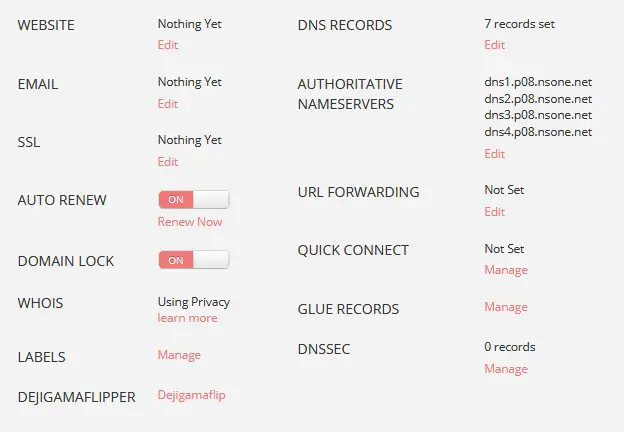 Porkbun nameserver settings